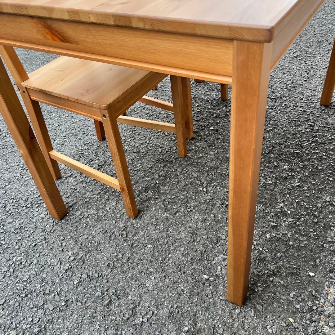 IKEA イケア ダイニングテーブル ヨックモック 椅子2脚セット 天然木