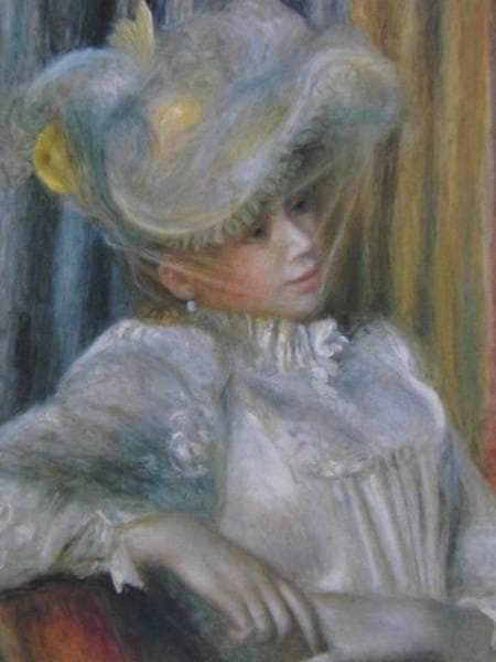 ルノワール 、【帽子の女】、希少画集画、新品高級額・額装付、状態