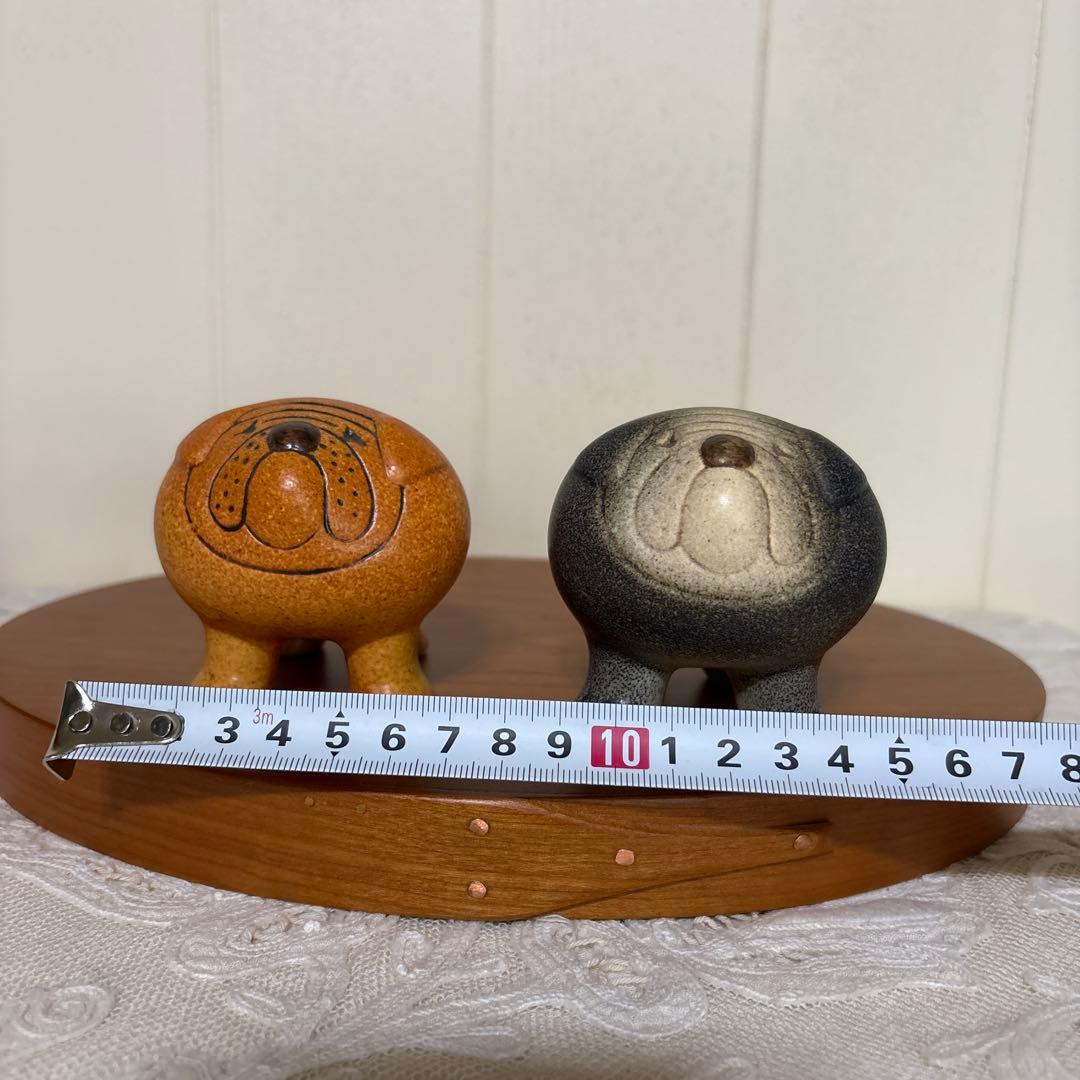 リサラーソン　ブルドッグ　ブラウン　グレー　2匹セット