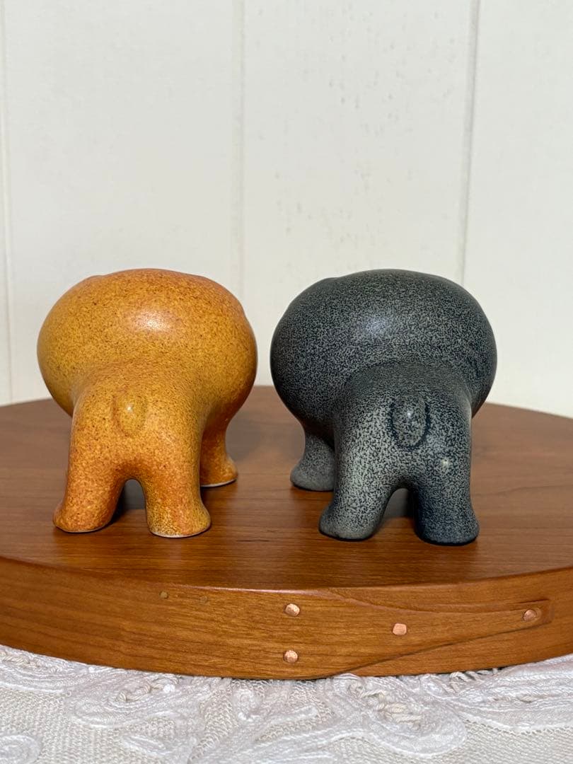 リサラーソン　ブルドッグ　ブラウン　グレー　2匹セット