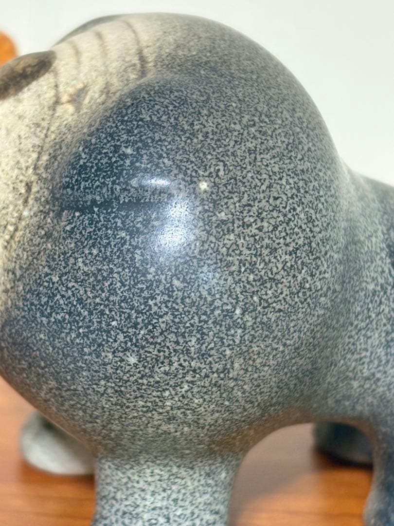 リサラーソン　ブルドッグ　ブラウン　グレー　2匹セット