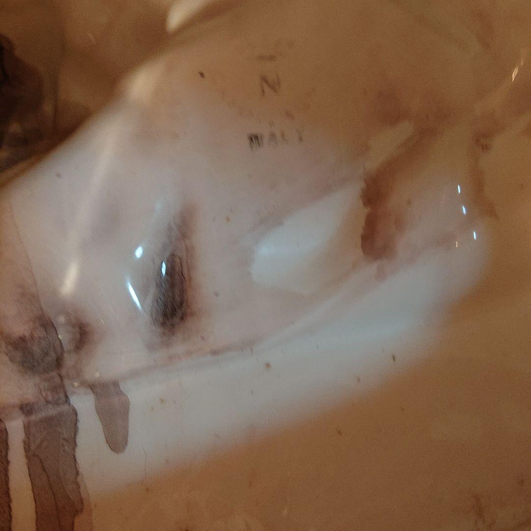 美品、イタリア製、カポディモンテ時計付き陶花と鳩2羽