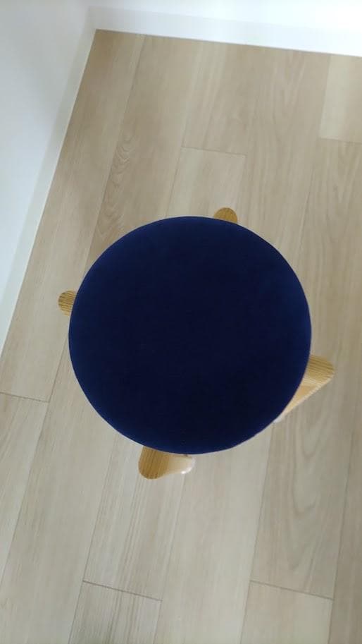 【送料込】匠工芸 マッシュルームスツール Sサイズ （ネイビー＆オレンジ）