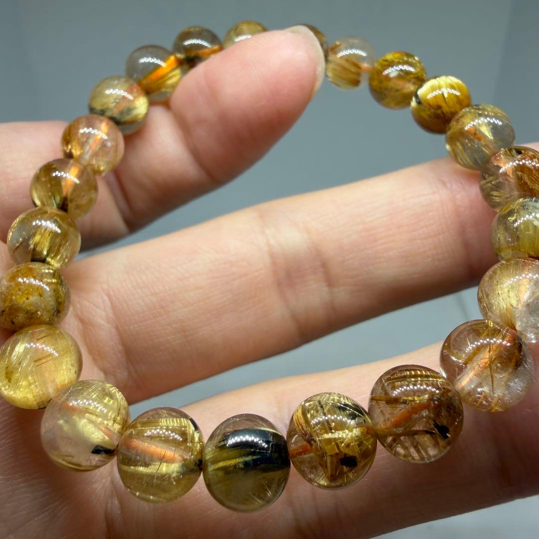 ■ハイクオリティ ゴールド タイチン ルチル クォーツ 090■