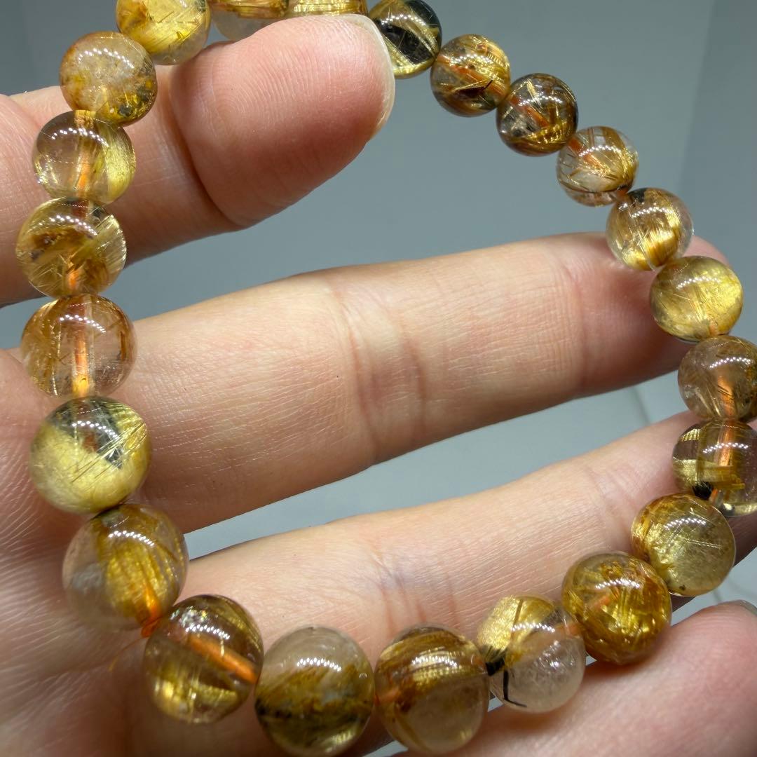 ■ハイクオリティ ゴールド タイチン ルチル クォーツ 090■