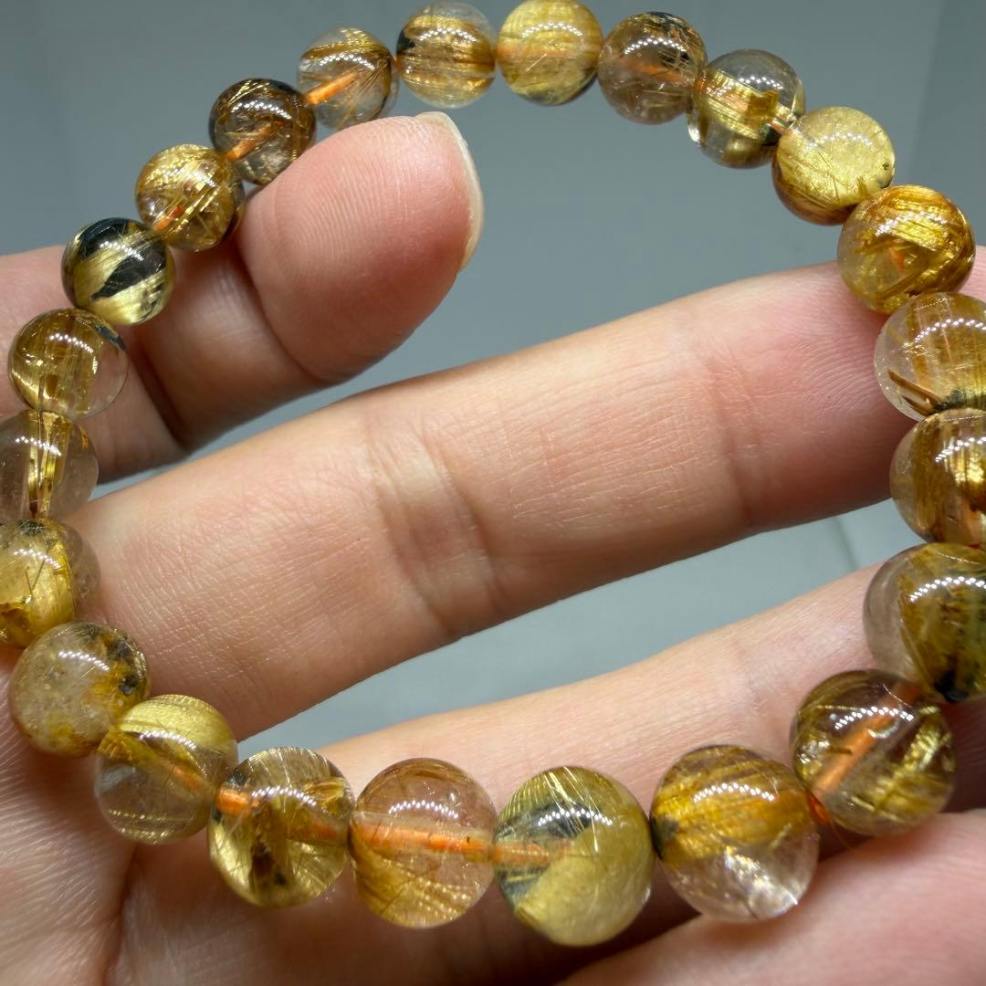 ■ハイクオリティ ゴールド タイチン ルチル クォーツ 090■