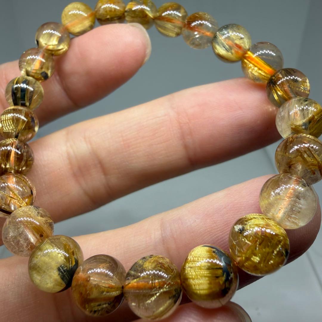 ■ハイクオリティ ゴールド タイチン ルチル クォーツ 090■