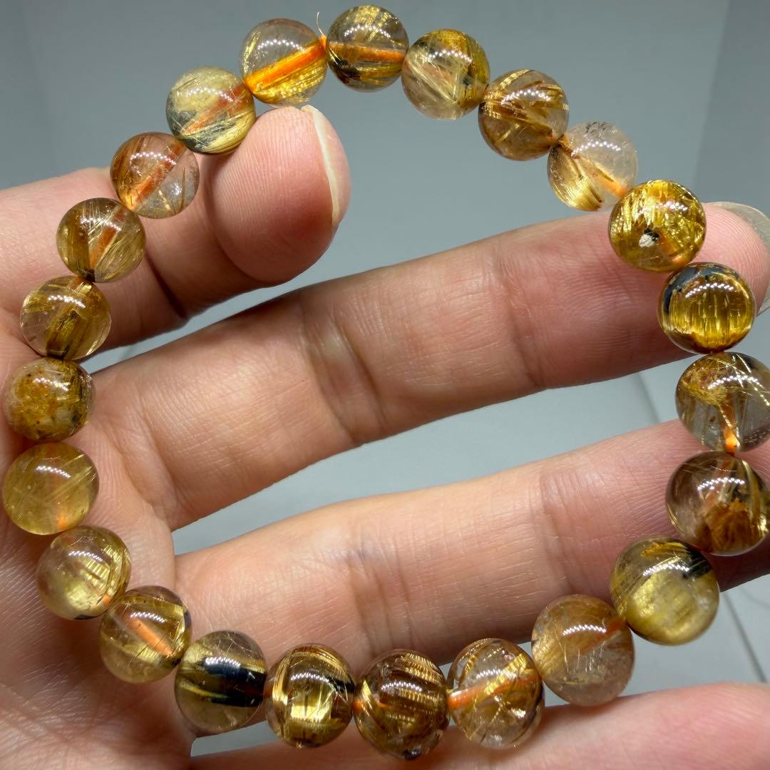 ■ハイクオリティ ゴールド タイチン ルチル クォーツ 090■