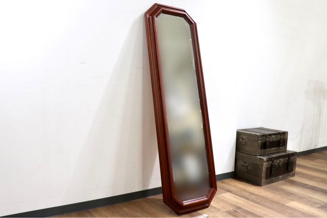GMHO129○西洋 アンティーク イタリア ウォールミラー 姿見 全身鏡 壁