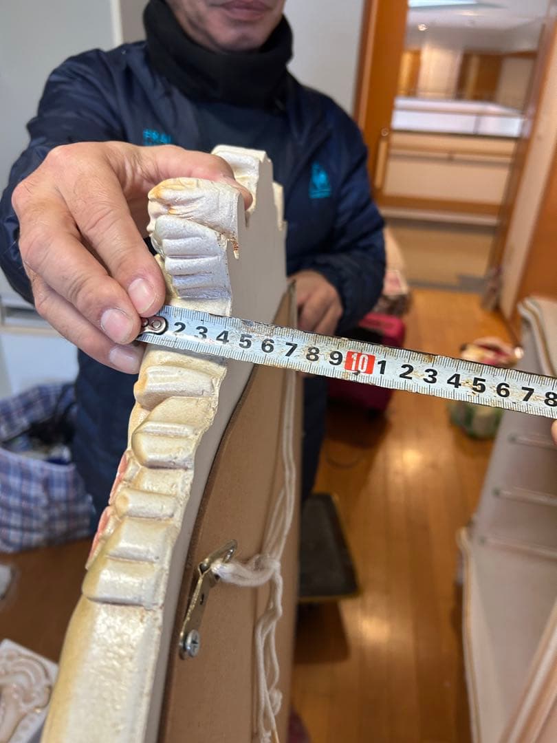 ロココ調　鏡　ピンク