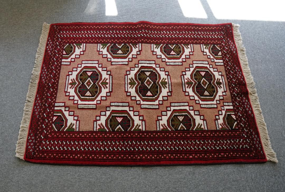 108x82cm トルクメン 手織り絨毯 ペルシャ絨毯 トライバルラグ