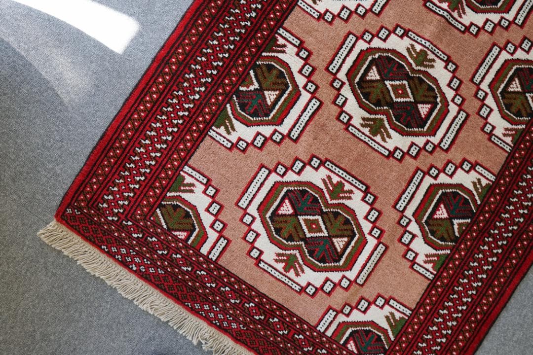 108x82cm トルクメン 手織り絨毯 ペルシャ絨毯 トライバルラグ