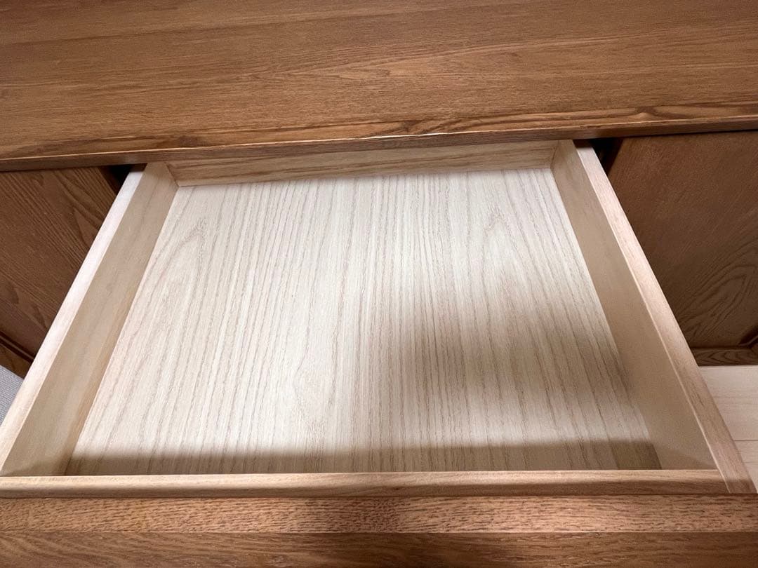 FALT 木製リビングボード サイドボード 収納 無垢材 幅120cm