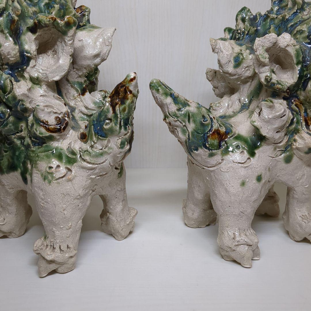 やちむん　手造り　ペア　シーサー　獅子　魔除け　縁起物