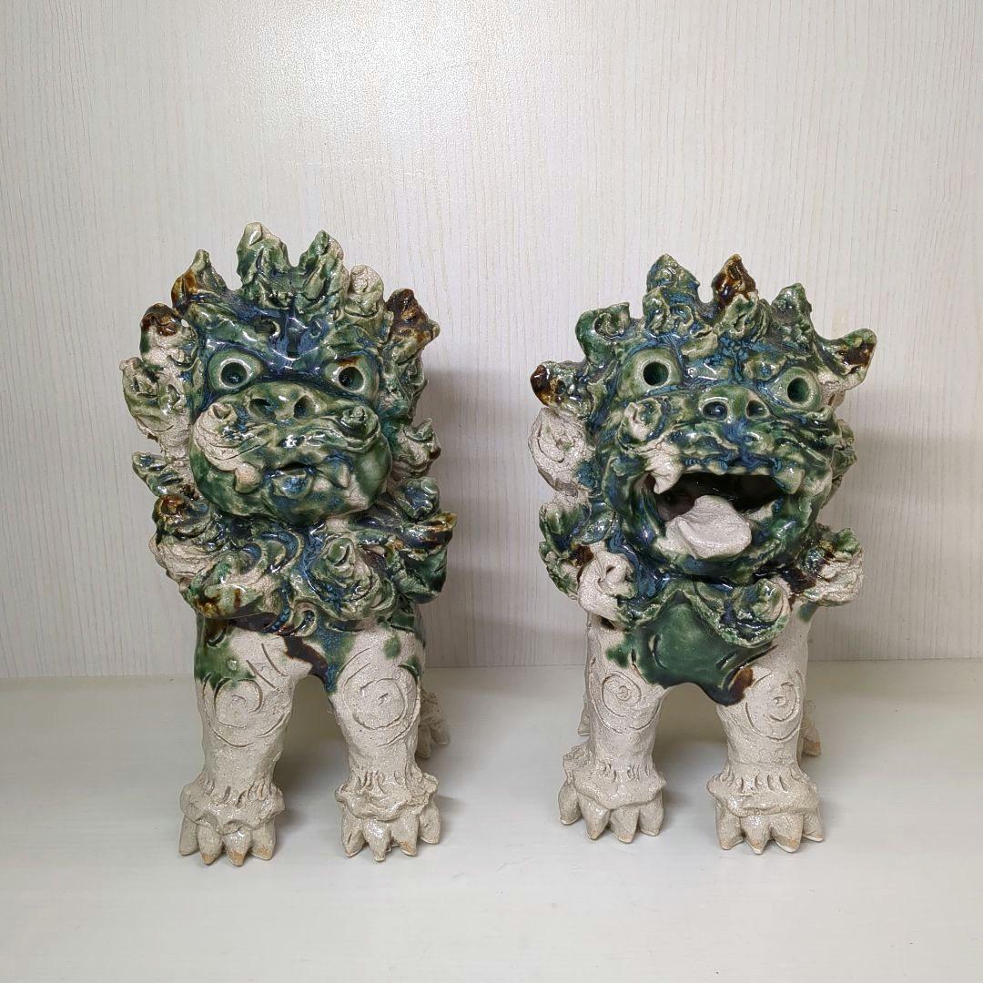 やちむん　手造り　ペア　シーサー　獅子　魔除け　縁起物
