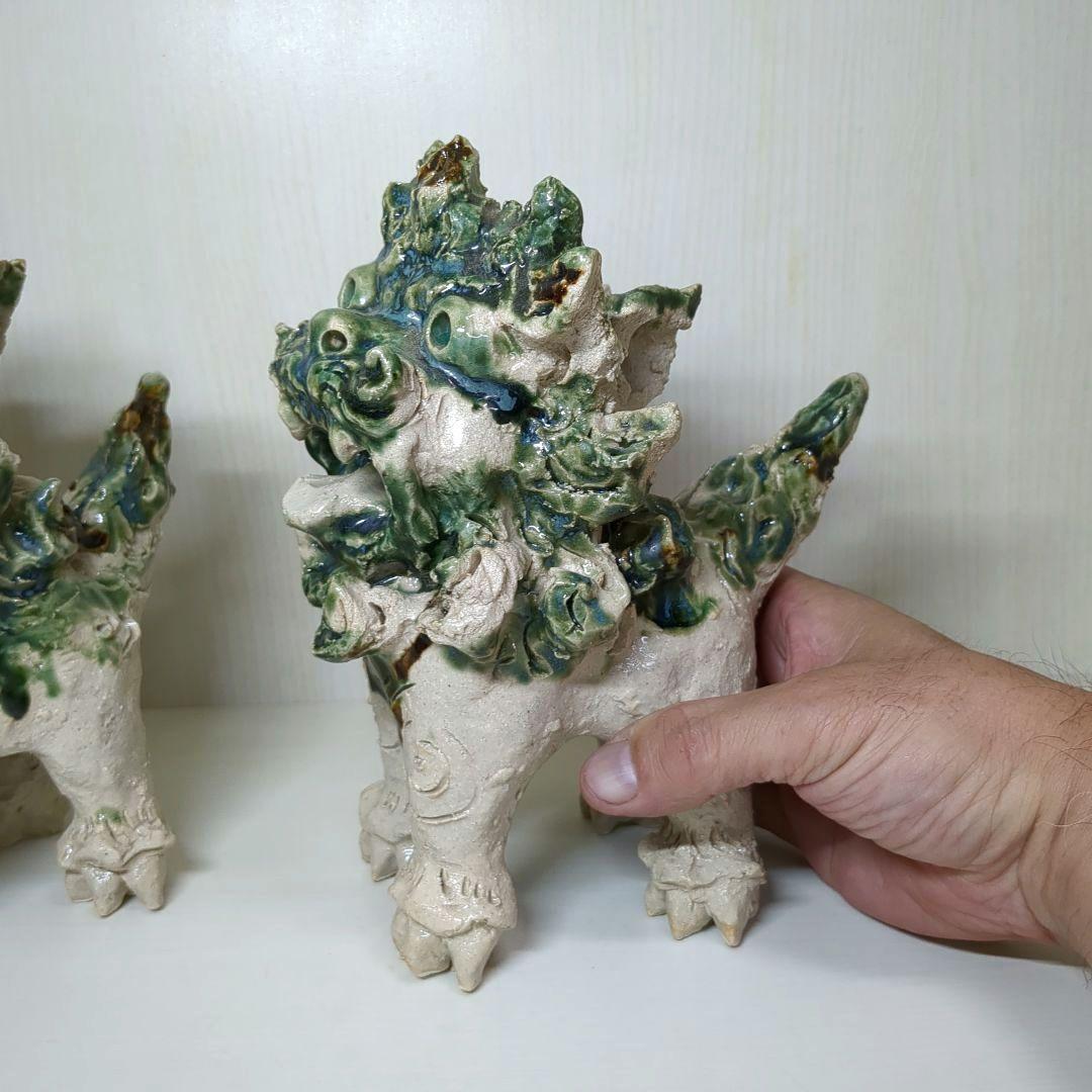 やちむん　手造り　ペア　シーサー　獅子　魔除け　縁起物