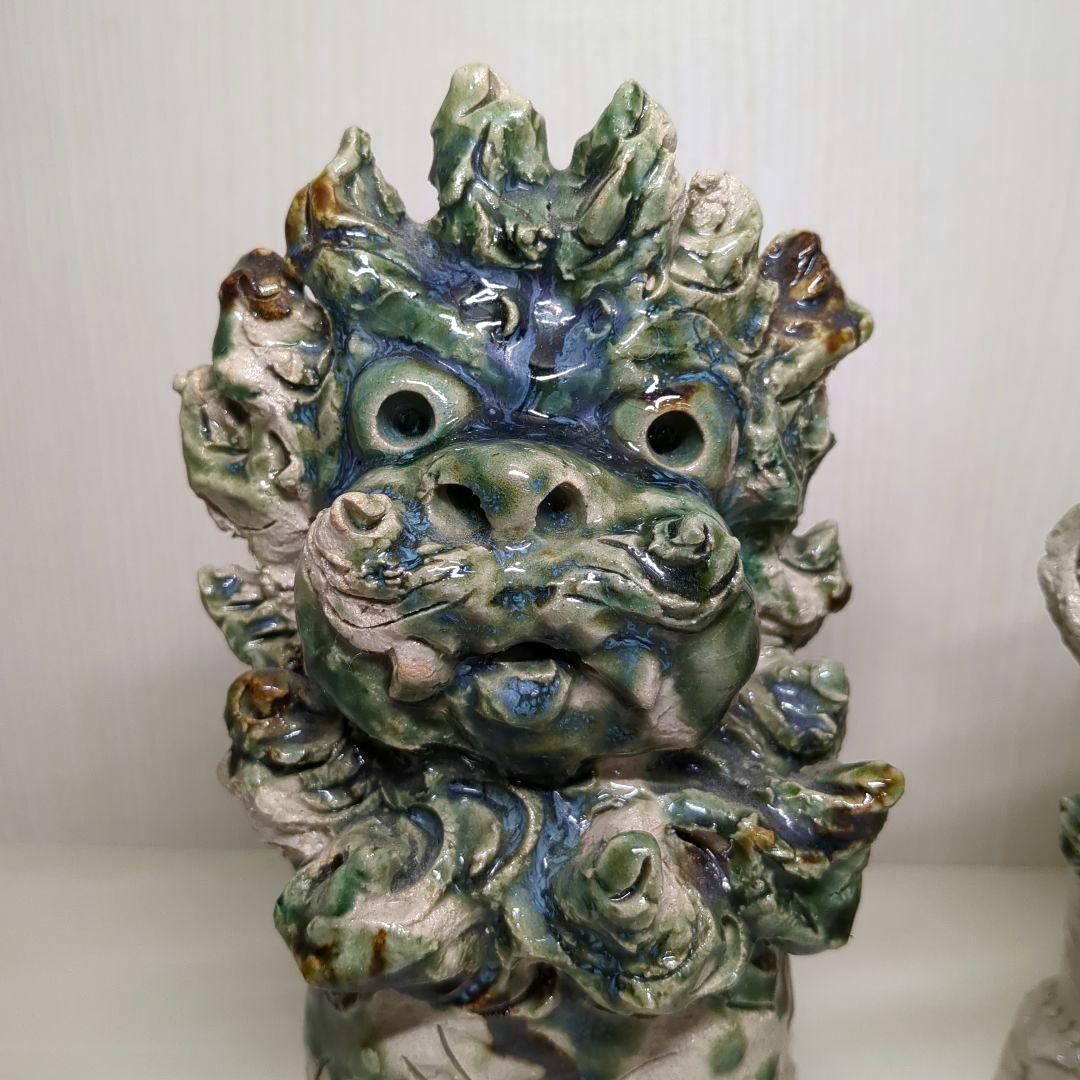 やちむん　手造り　ペア　シーサー　獅子　魔除け　縁起物