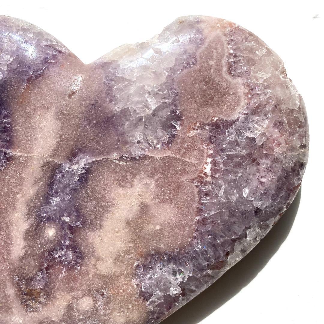 ★★★破格 最終特価【 特大 ピンクアメジスト 原石 ハート 1.54kg