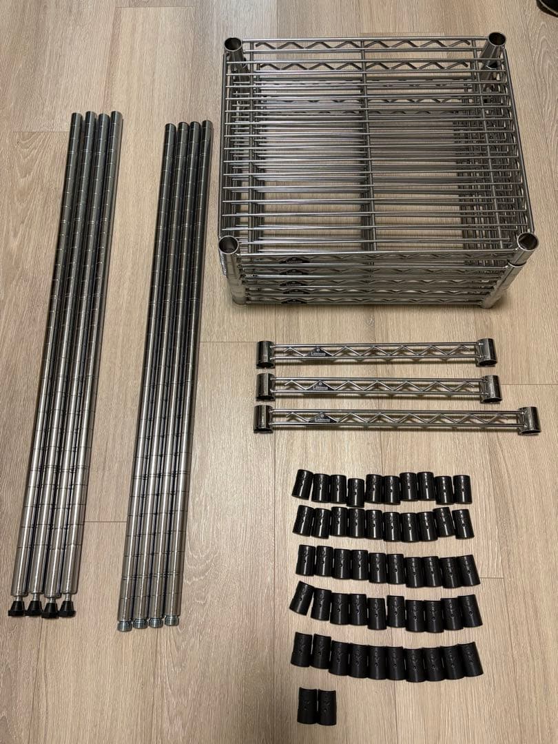 ルミナス スチールラック 5段 補強パーツ付き