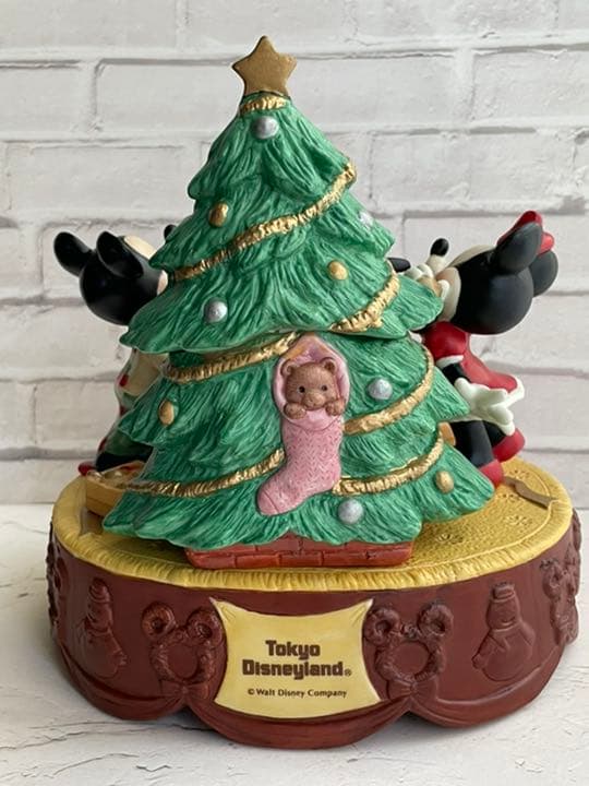 ディズニークリスマス　ミッキー＆ミニー＆プルート　オルゴール・フィギュアリン
