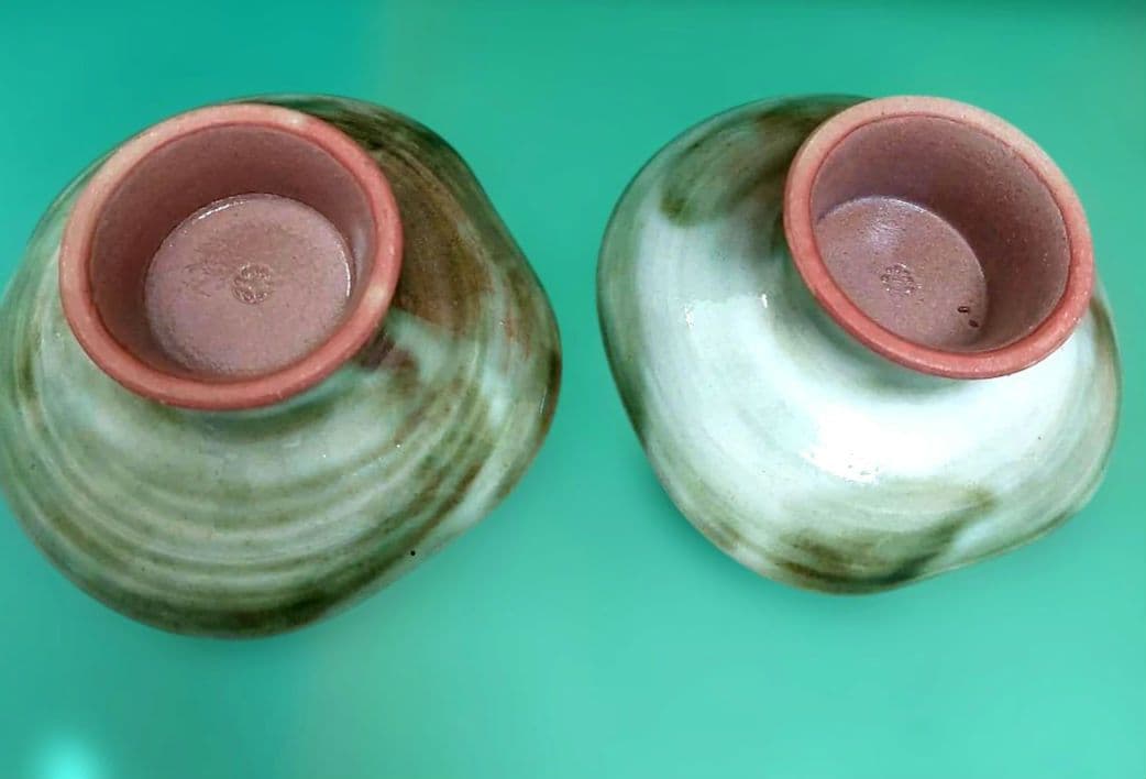 希少✨【土淵陶あん】清水焼 京焼 足付き 台付き 皿 色絵付け 2個