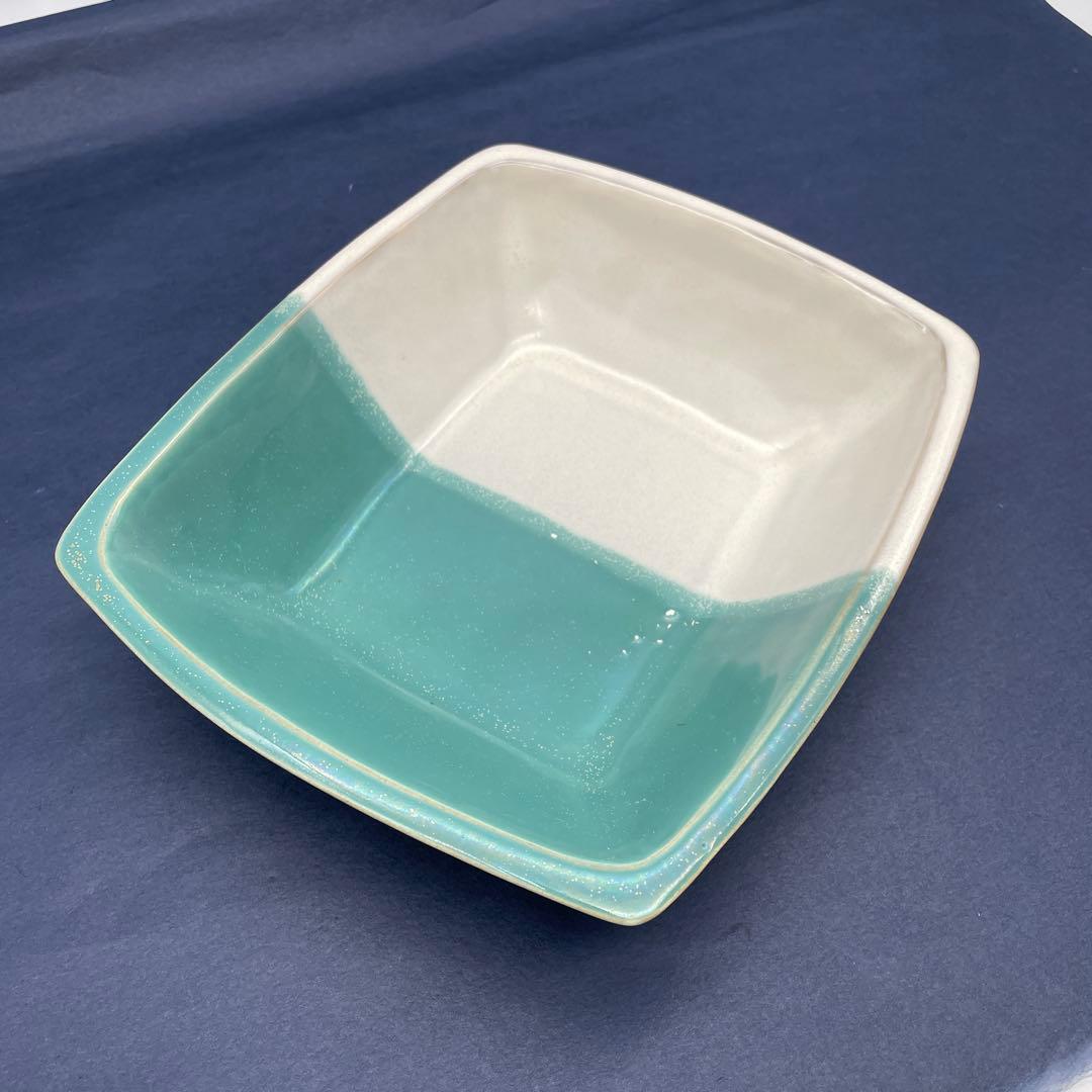 鳥取民藝中井窯 中井焼 牛ノ戸焼 染め分け皿 深皿 角