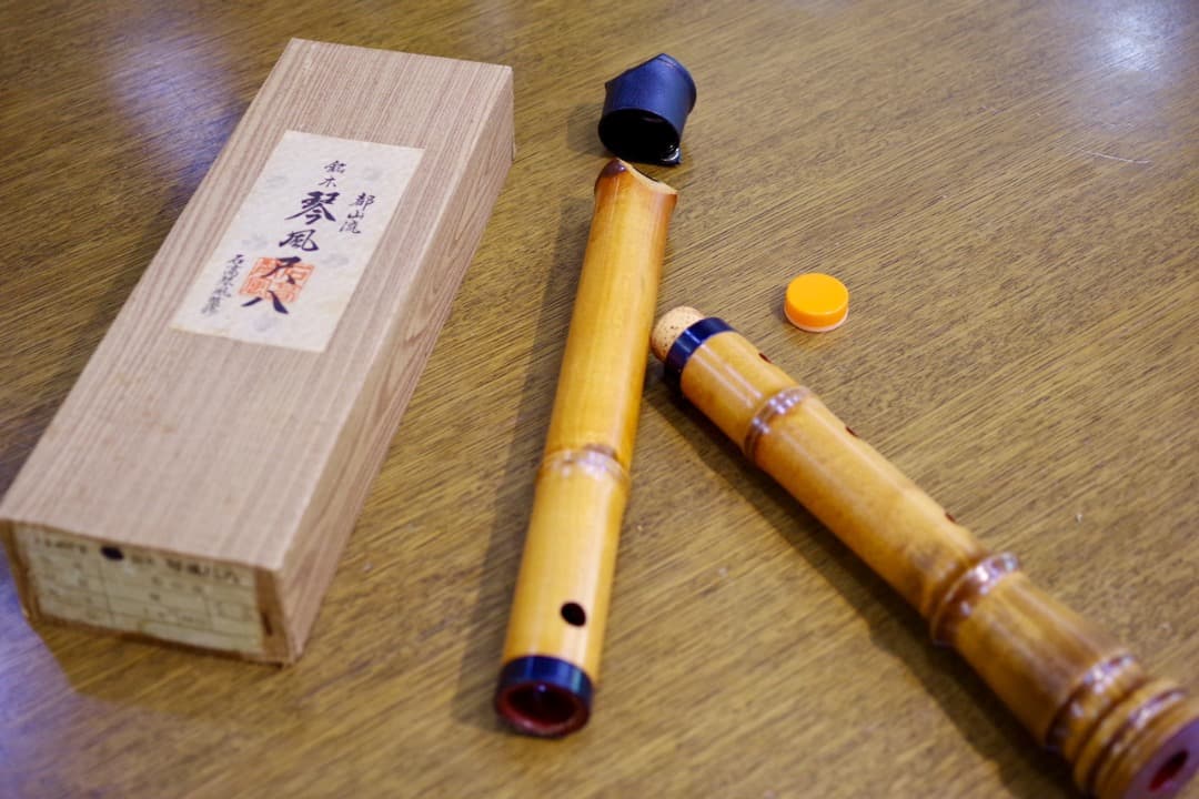 銘木 琴風尺八 琴古流　1尺8寸 楓　石高琴風監修