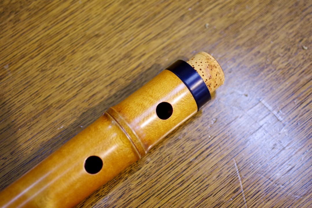 銘木 琴風尺八 琴古流　1尺8寸 楓　石高琴風監修