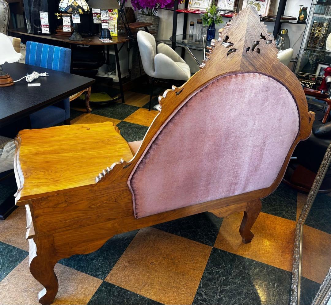 【地域限定無料配送】ソファテレフォンチェアイタリア猫脚アンティーク