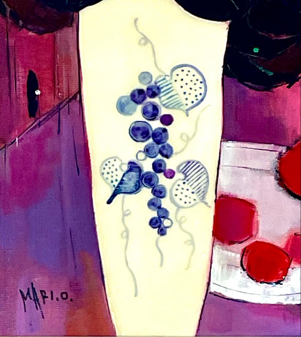 折橋真理子 【真作 】「しくらめん」油彩8号 パリの窓辺 一枚の繪取扱