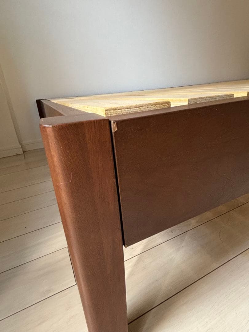 関家具 セミダブル ベッドフレーム 宮棚付き コンセント2口 すのこ 木製