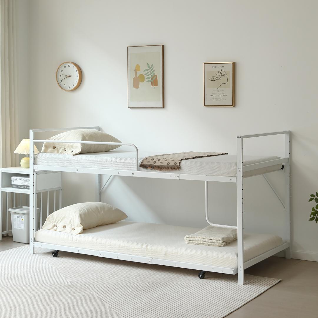 超人気✨！【高さ110cm】ロフトベッド 収納 北欧風 一人暮らしWHITE