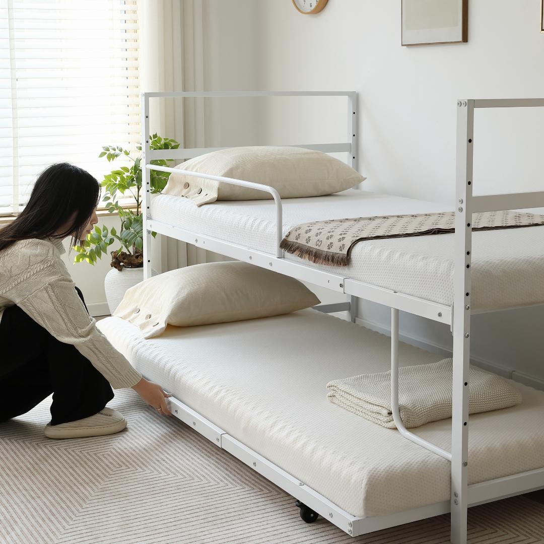 超人気✨！【高さ110cm】ロフトベッド 収納 北欧風 一人暮らしWHITE
