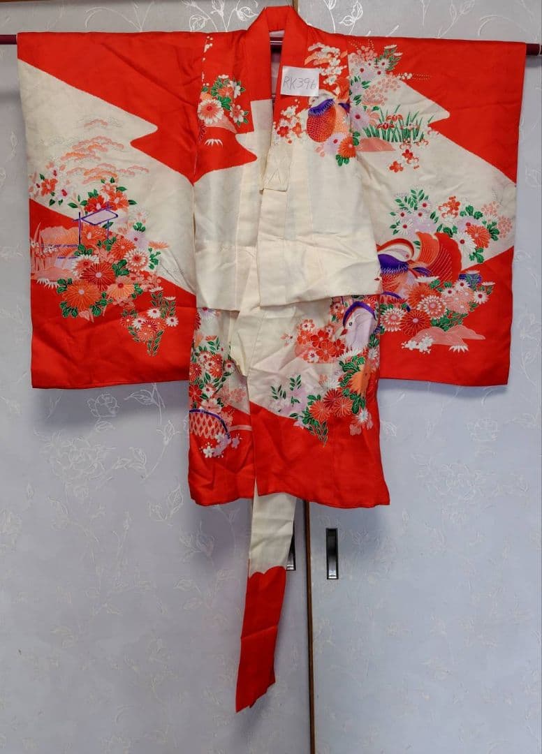 RK396アンティーク子供着物着丈75センチ裄丈40センチ