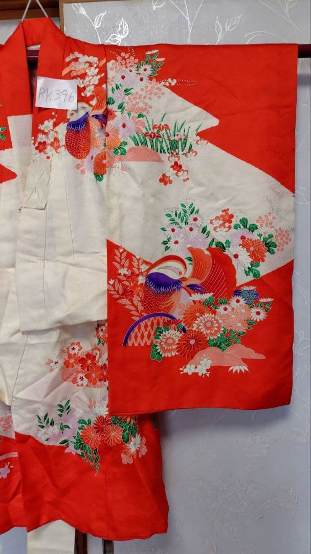 RK396アンティーク子供着物着丈75センチ裄丈40センチ