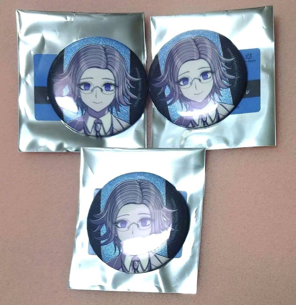 HUNDRED LINE メイド＆執事 グリッター缶バッジ 蒼月衛人 3点セット