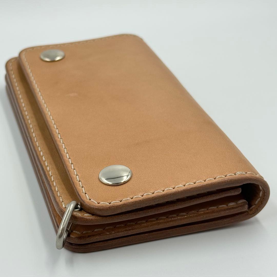 トラッカーウォレット(ナチュラル) サドルレザー　タロンジッパー　真鍮ニッケル