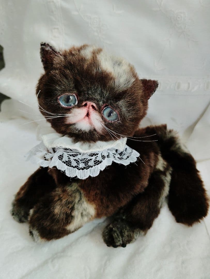 ラスト♡高級配色ファー♡エキゾチック子猫ちゃん♡アートドール♡ぬいぐるみ♡