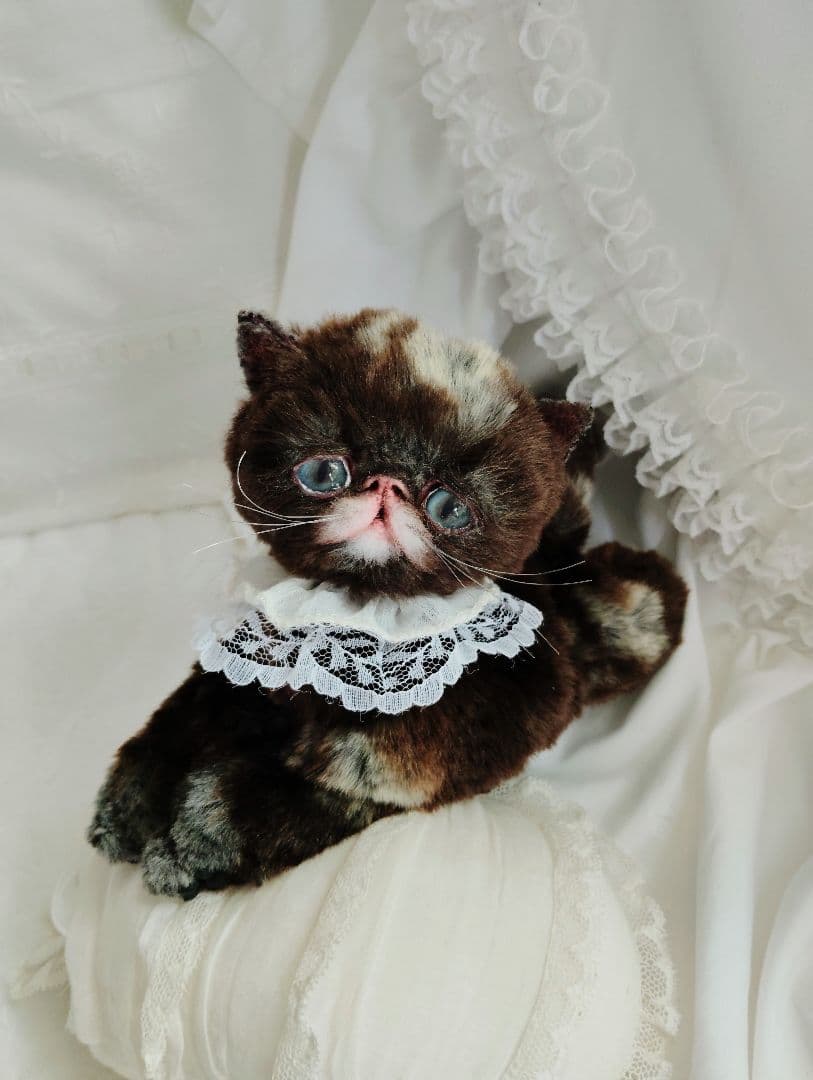 ラスト♡高級配色ファー♡エキゾチック子猫ちゃん♡アートドール♡ぬいぐるみ♡
