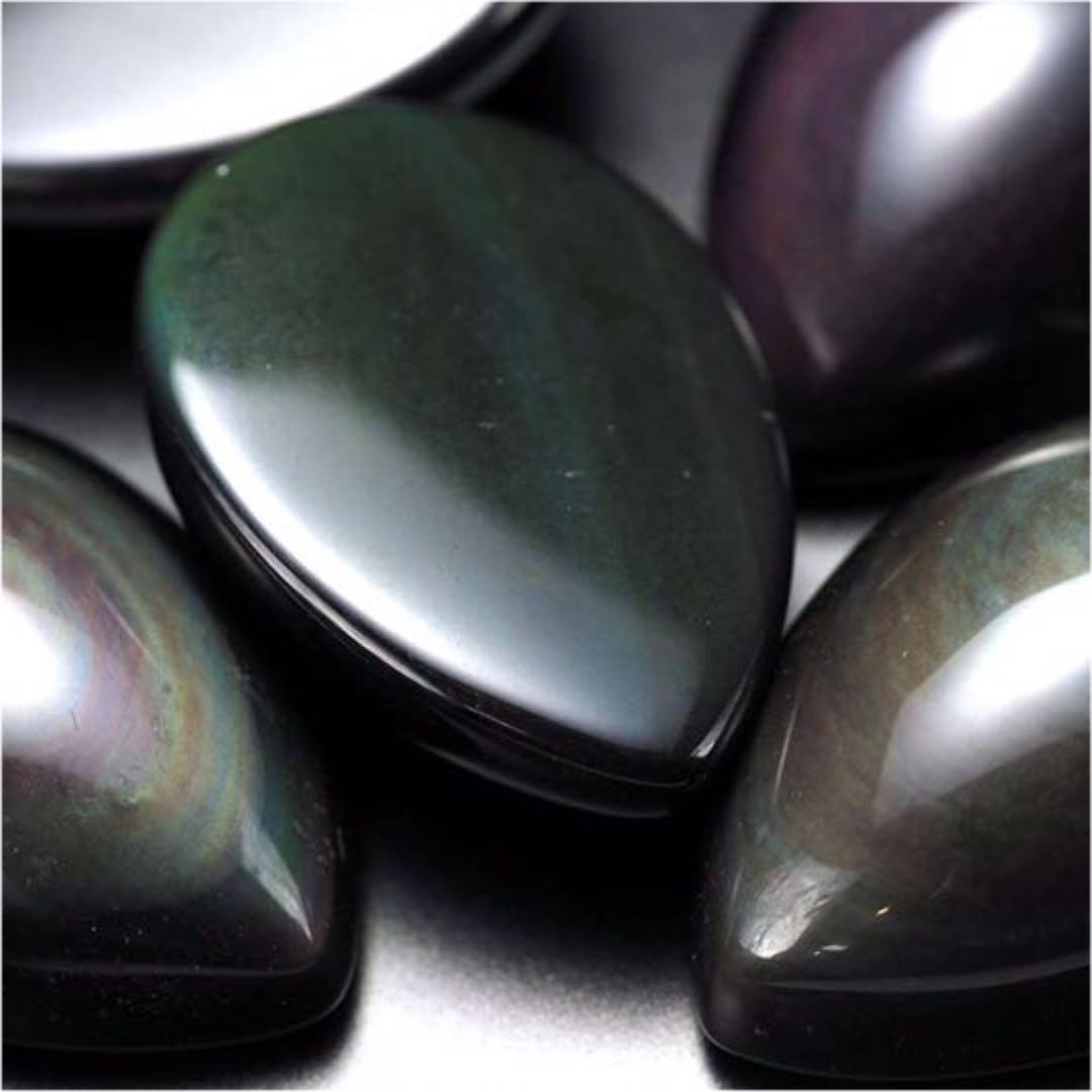 ★特別ご提供★本質や未来を見通す石♡【５個☆レインボーオブシディアンタンブル】