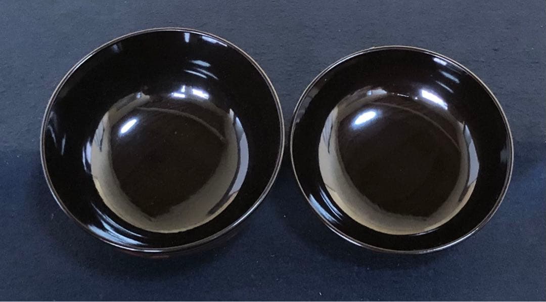 《レ》懐石 黒塗 金線模様 吸物椀6客 克己作 木製漆器 共箱 260128く2