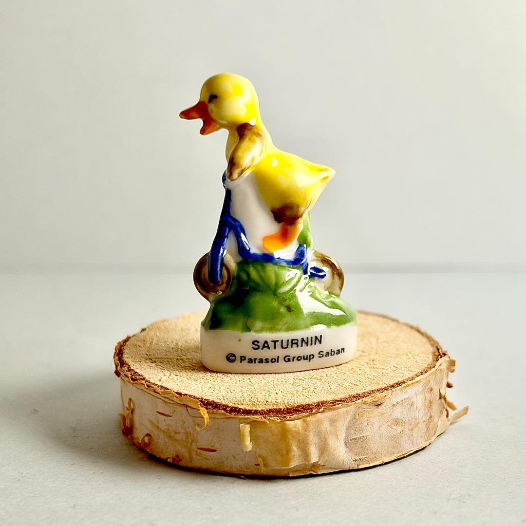 自転車に乗るサチュルナンのフェーブ フェーヴ 陶器 置物 ミニチュア