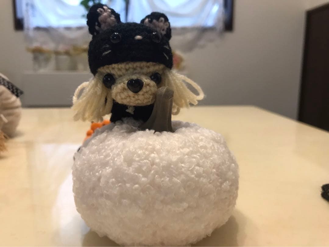 編みぐるみ♡ハロウィンバージョン♡トイプードル♡トイプー♡黒猫♡プレゼントにも♡