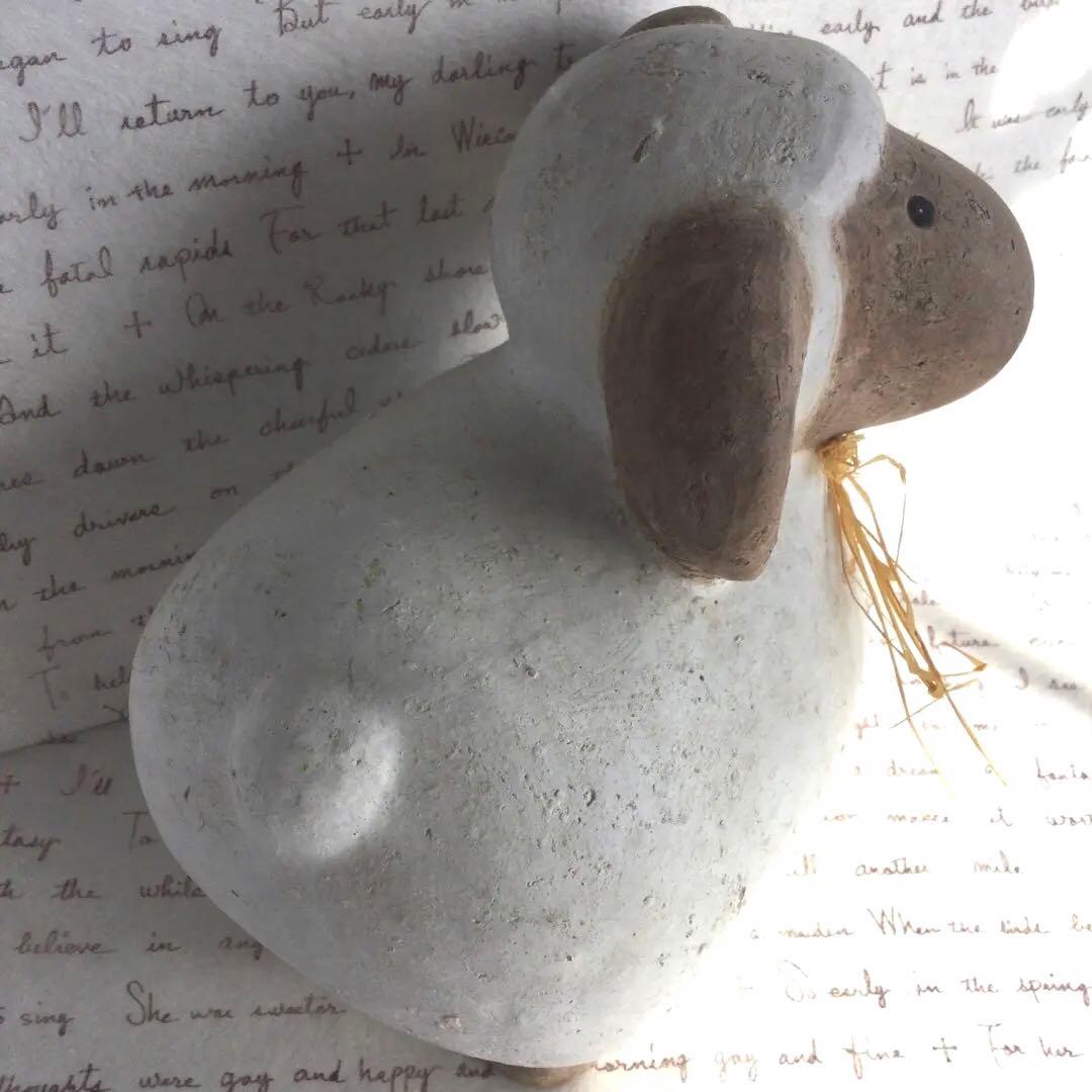 sheep（羊）アンティークオブジェ 置物 テラコッタ陶器 2027年干支