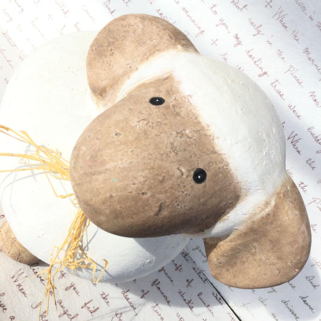 sheep（羊）アンティークオブジェ 置物 テラコッタ陶器 2027年干支