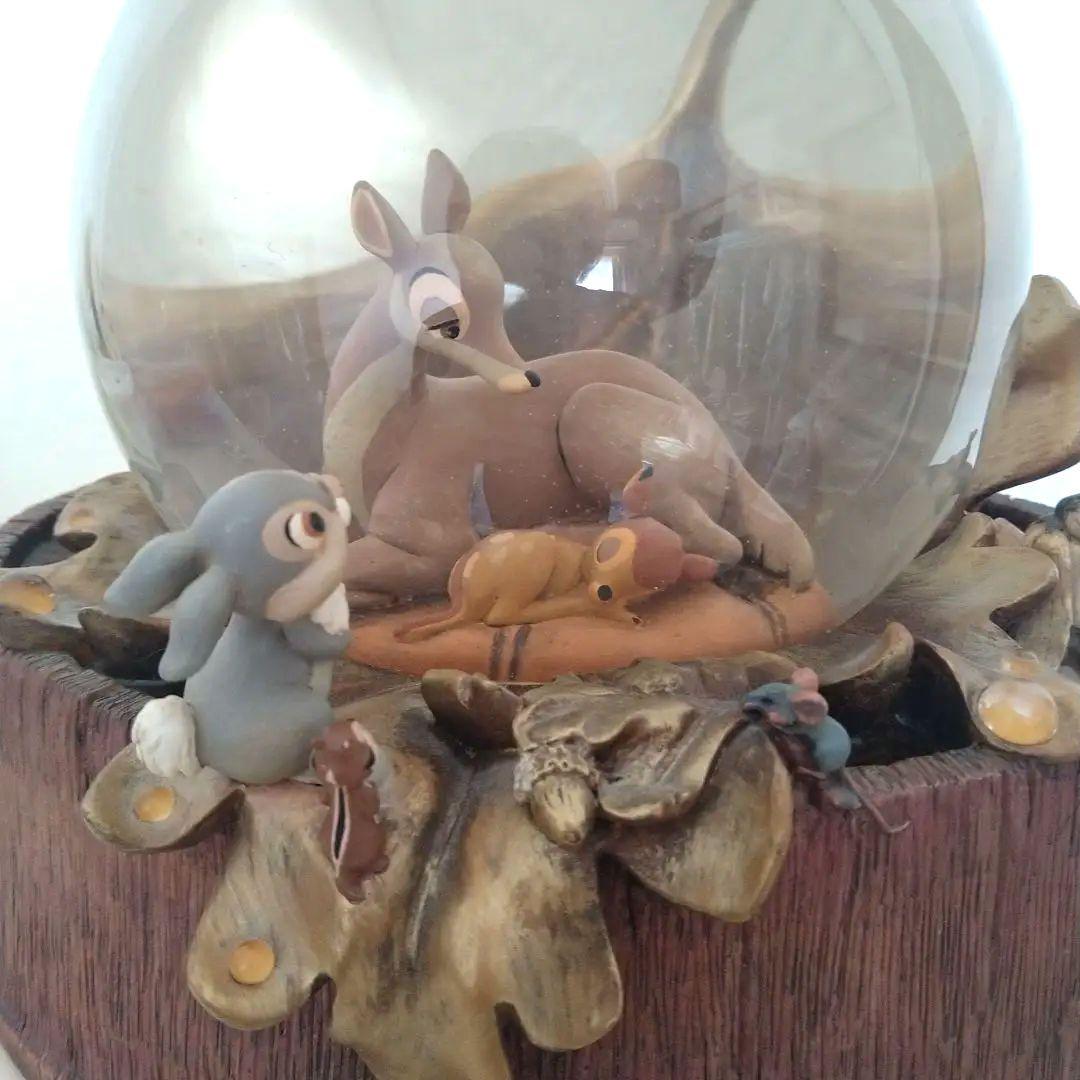 ディズニー　バンビ　スノーグローブ　オルゴール　置き物　レア