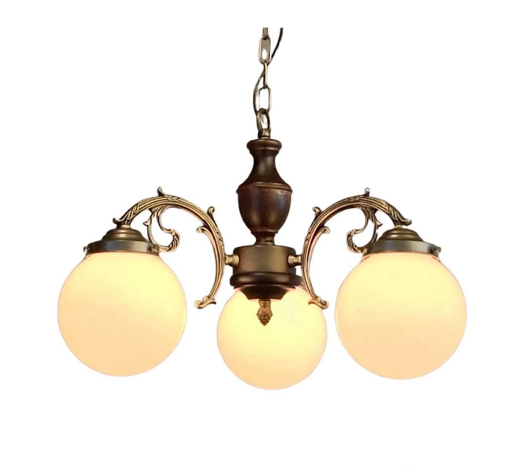 ５灯　パールシーリングライト　日本製　ヴィンテージ風照明　レトロ照明