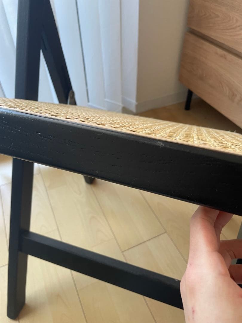 【美品】Art of black折りたたみ式ラタンチェア ビンテージ風