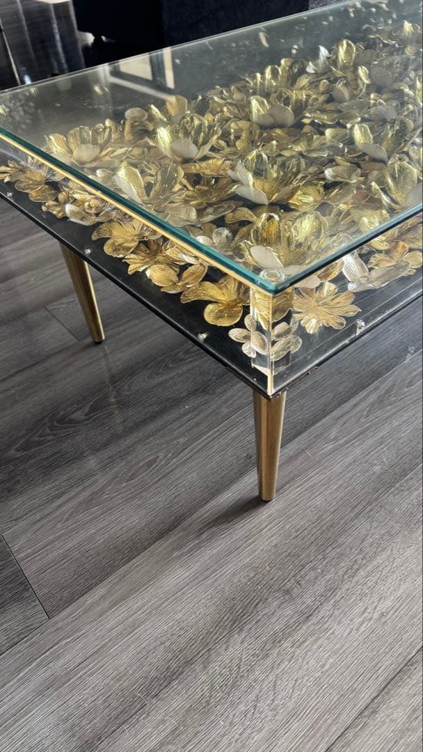 【廃盤商品】KARE ゴールドフラワー 120x60cm ローテーブル