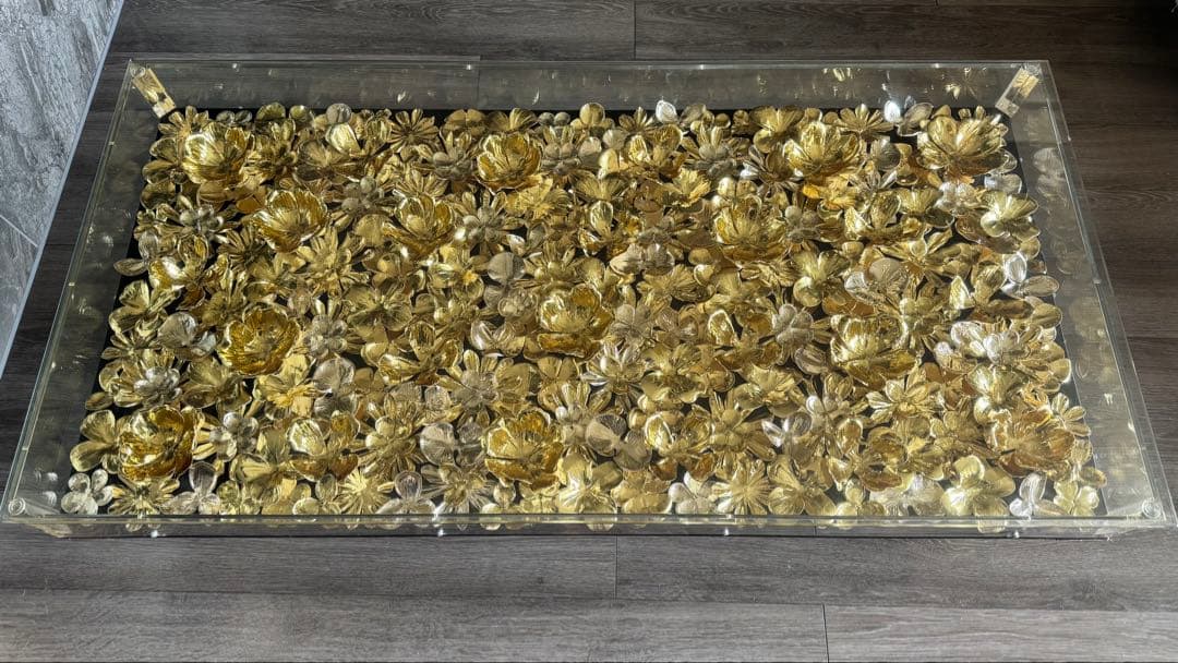 【廃盤商品】KARE ゴールドフラワー 120x60cm ローテーブル